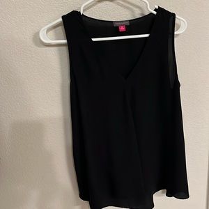 Vince Camuto black V neck tank, size medium